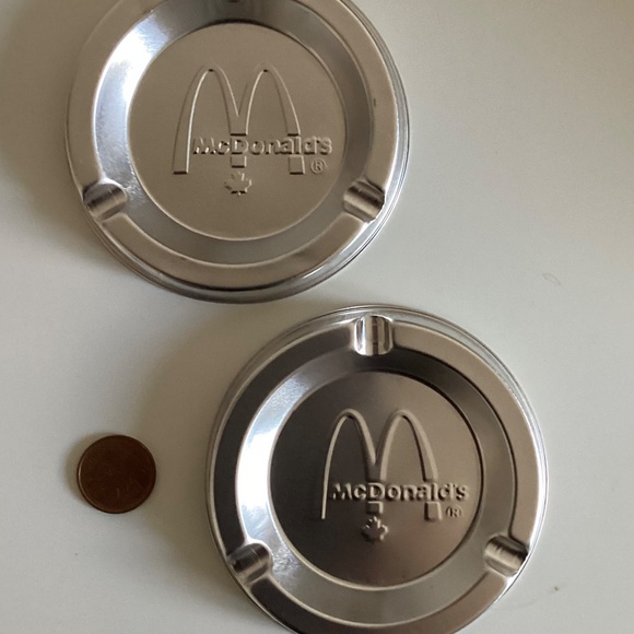 Vintage Aluminum McDonald’s Ashtrays x2 - Picture 3 of 6